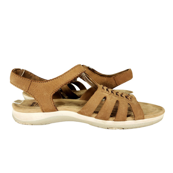 Earth Origins Sandal sz 10M Women Saila Beige Ankle Strap Open Toe Beachy Cruise - Picture 7 of 11